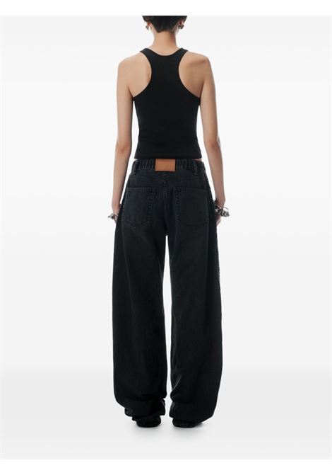 Jeans balloon logo in grigio scuro alexander wang - donna ALEXANDER WANG | 4DC1254693015